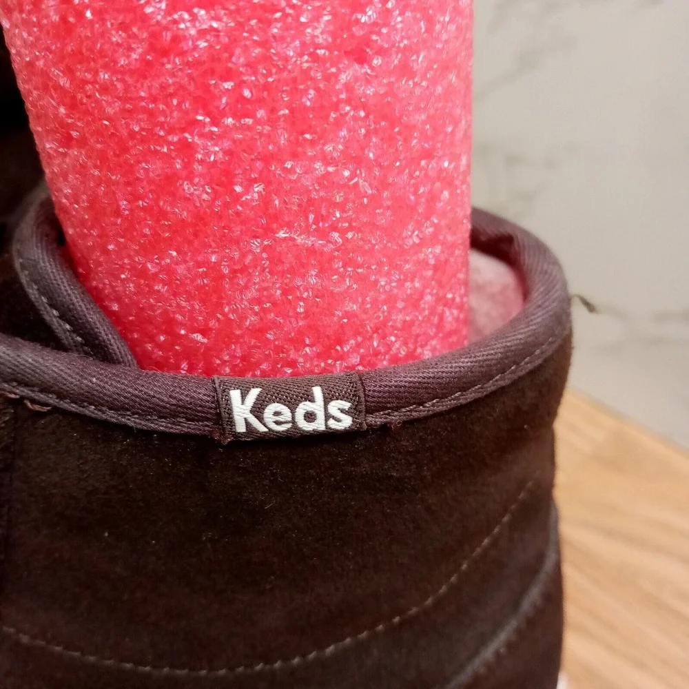 Keds Suede High Top Womens Sz 9 EU 40‎ Brown Lace Up Shoe Sneaker Faux Fur Lined